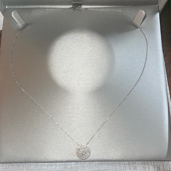 14kt white gold Diamond 1 carat necklace - Picture 2 of 6